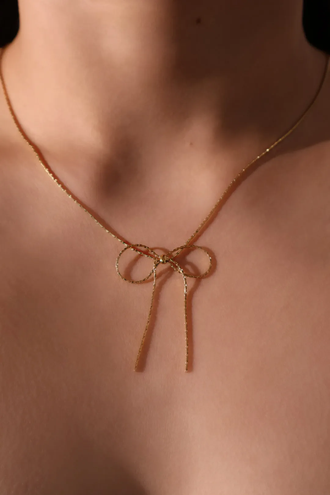 18K Gold Stainless Steel Coquette Necklace