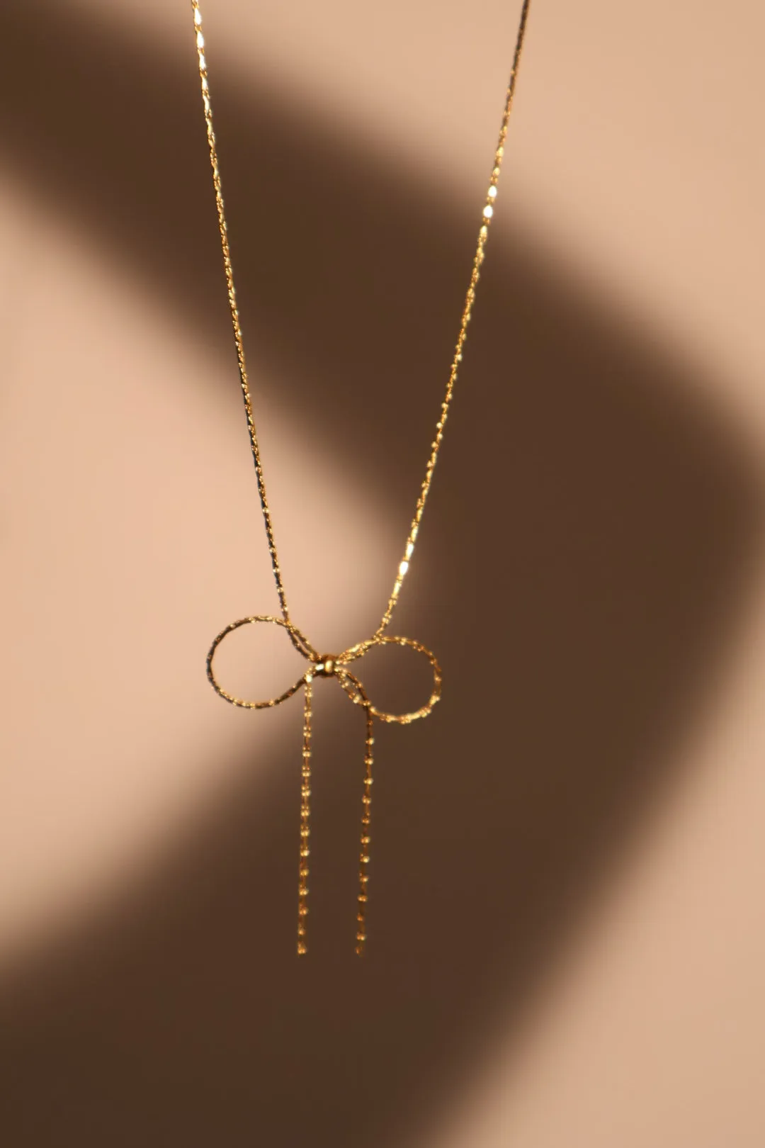 18K Gold Stainless Steel Coquette Necklace