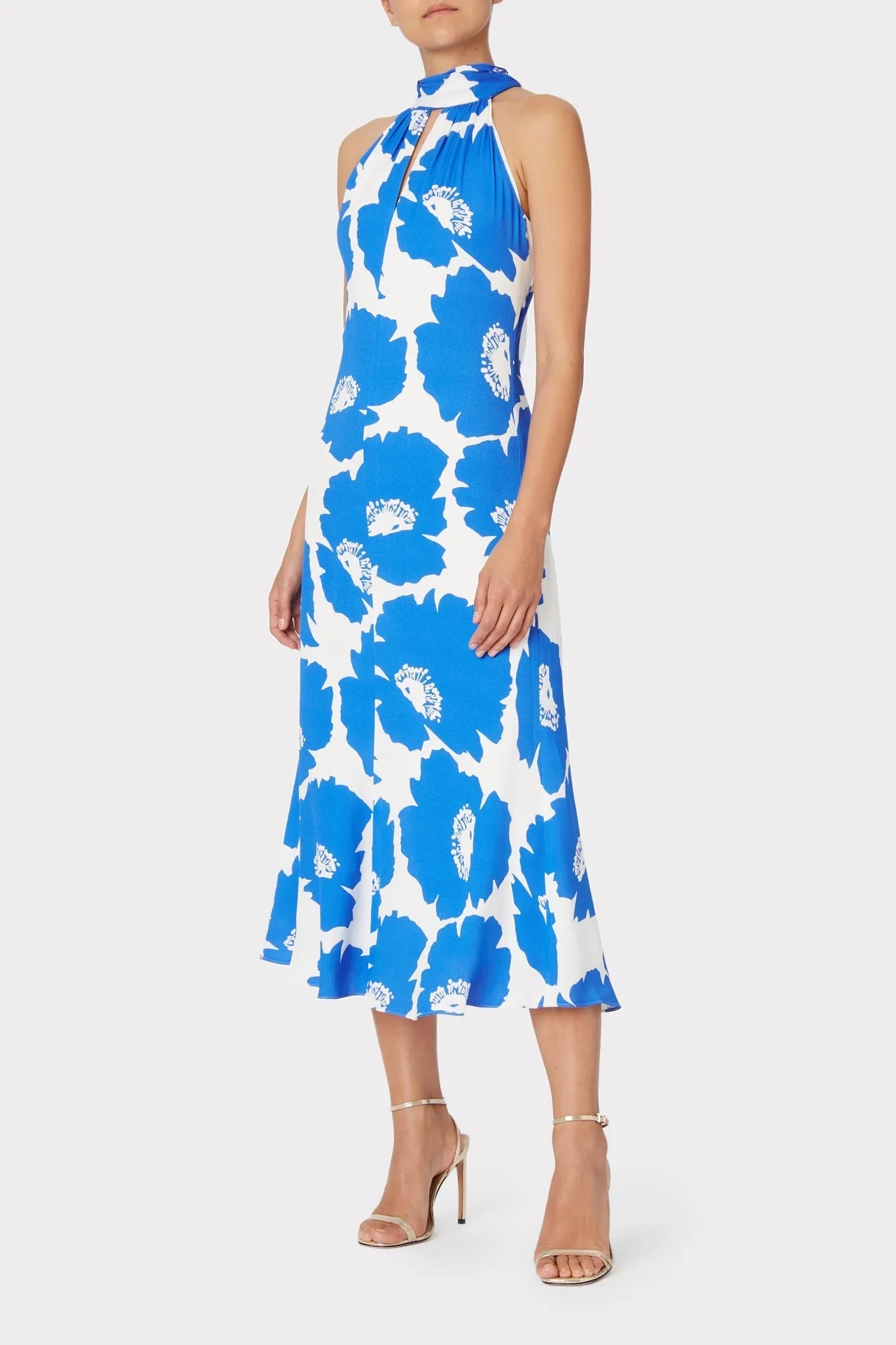 Adrian Poppy Floral Viscose Dress