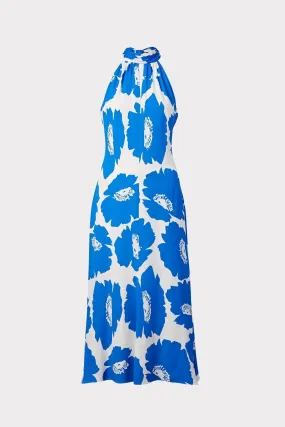 Adrian Poppy Floral Viscose Dress