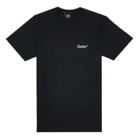 Belief NYC Logo S/S Raglan Tee Black