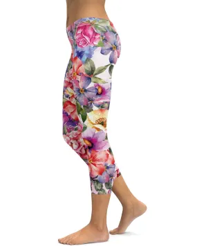 Colorful Floral Capris