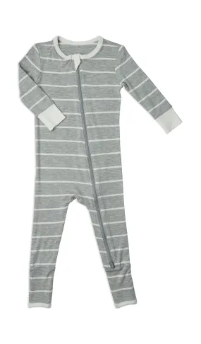 Convertible Romper - Heather Grey Stripe