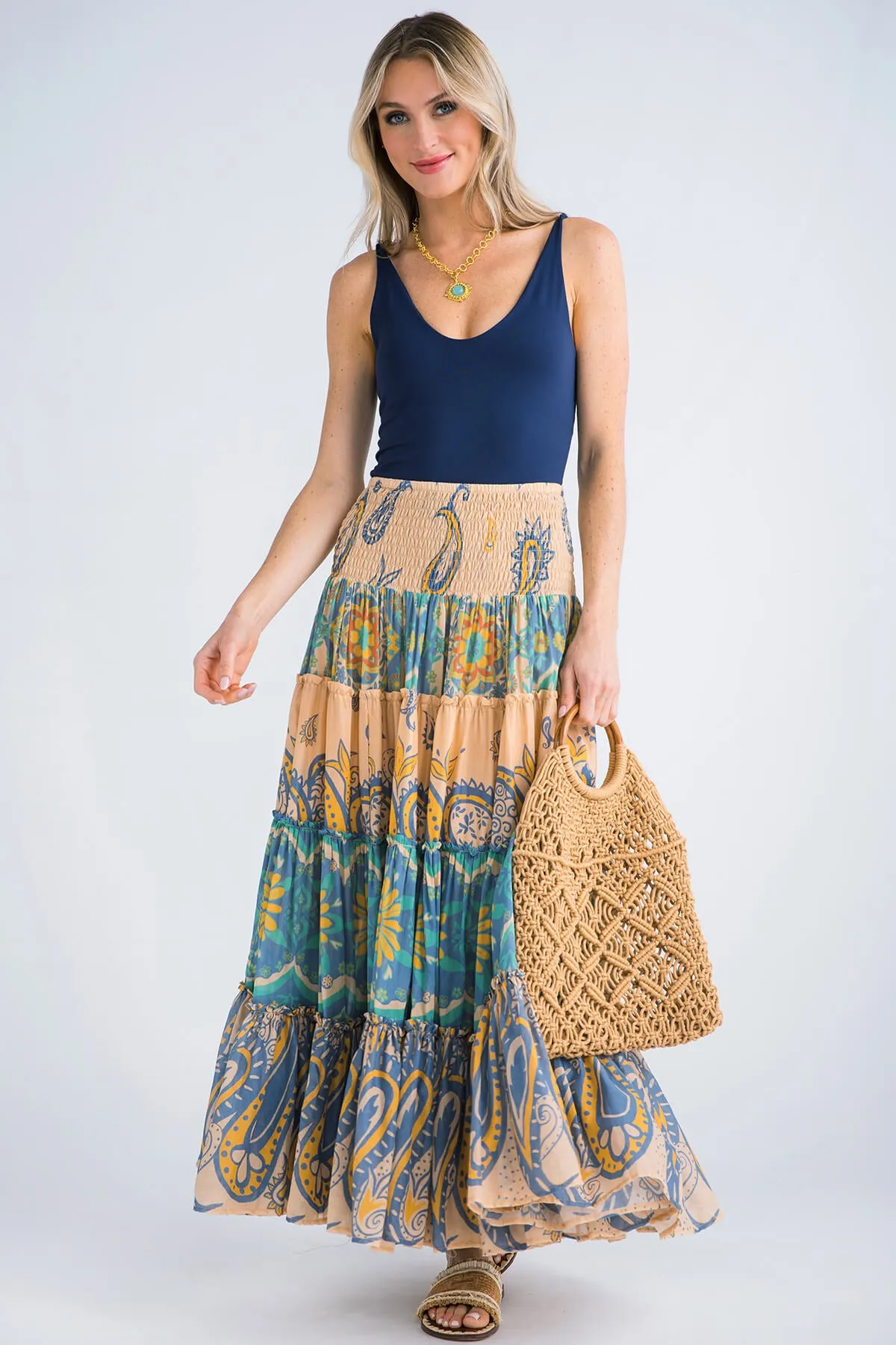 Free People Super Thrills Maxi Skirt