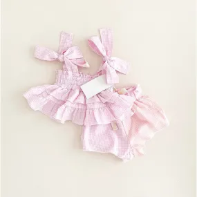 lovely little set in pink gingham