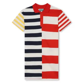 Multicolor Piquet Polo Dress