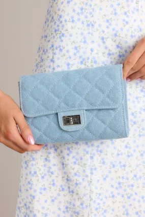 Refined Grace Denim Quilted Handbag