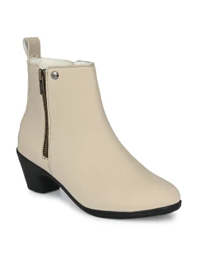 Refined Vanilla Zip-Up Boot For Women