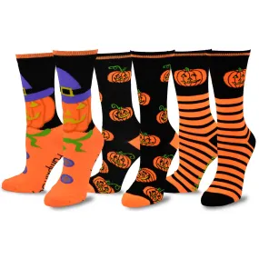 TeeHee Socks Women's Halloween Polyester Crew 3-Pack (11243)