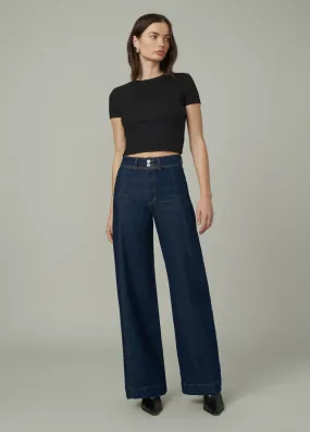 THE SEAMED DENIM TROUSER