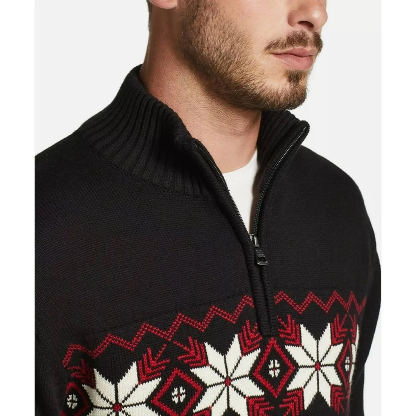 Weatherproof Vintage Snowflake Quarter Zip Sweater