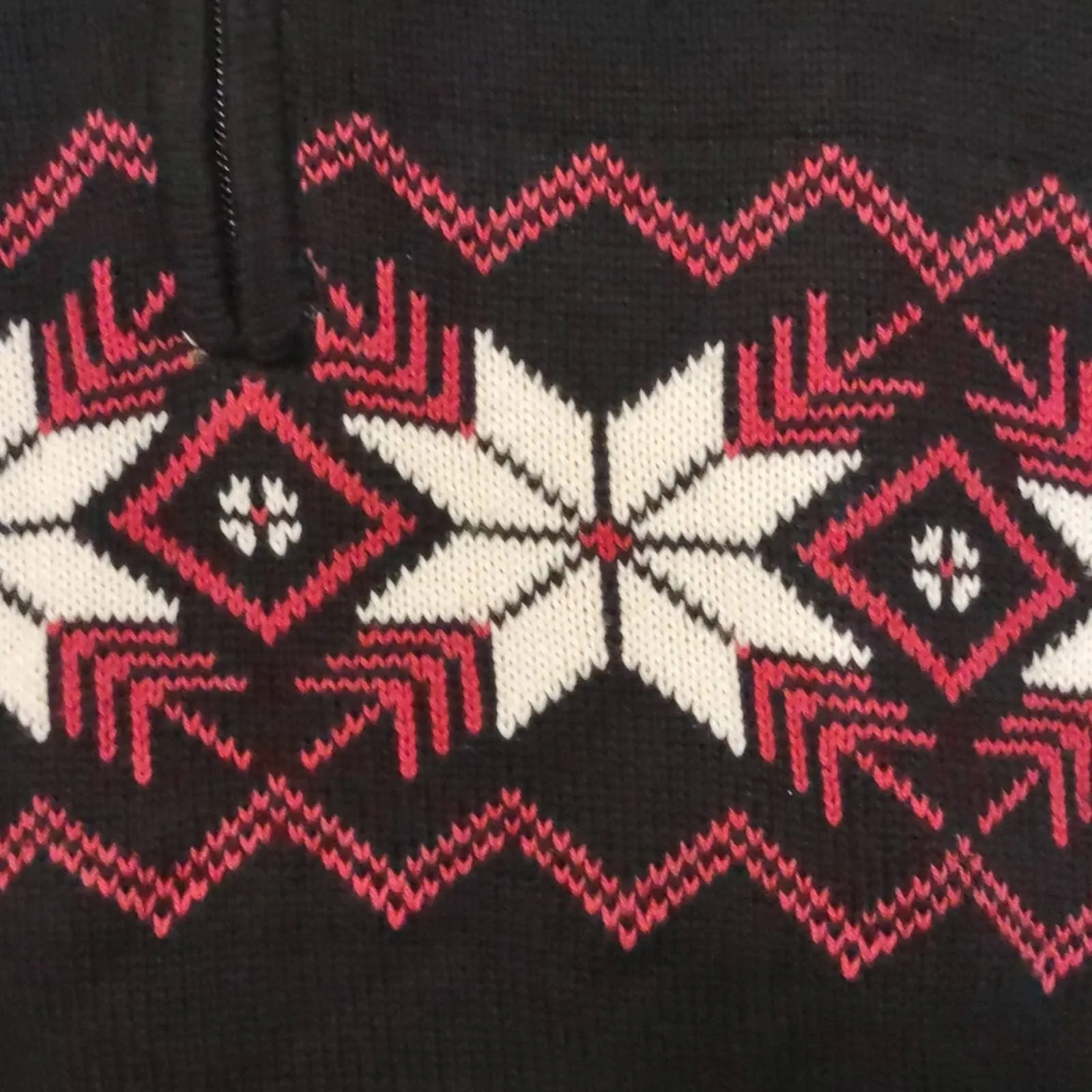 Weatherproof Vintage Snowflake Quarter Zip Sweater